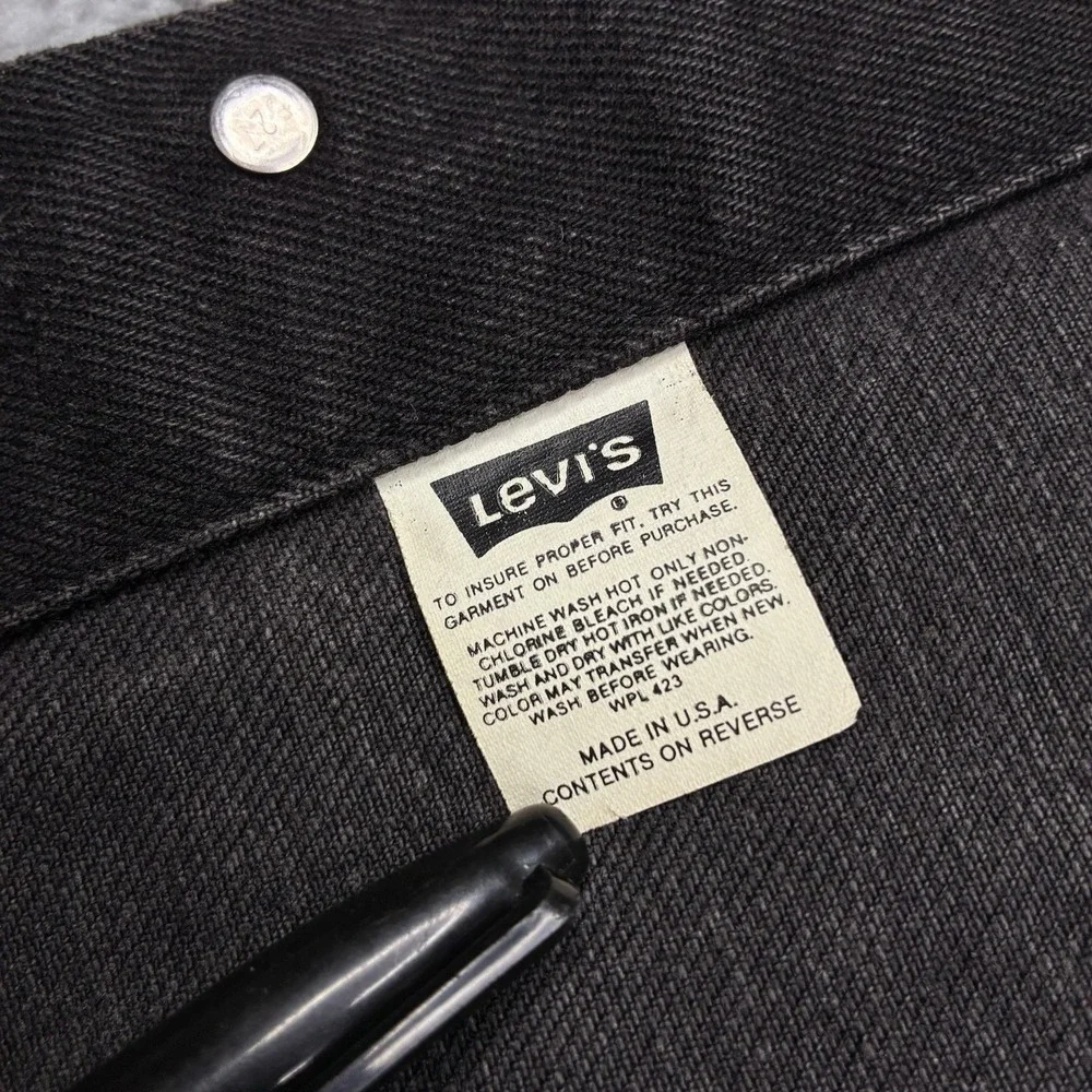 Vintage 90s Levi's 70595-4159 Black Denim Trucker Vest Men's XXL